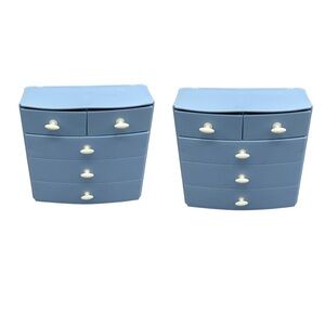 Vintage 1998 Mattel Barbie Blue Dressers Dollhouse Furniture 1:6 Scale Drawers